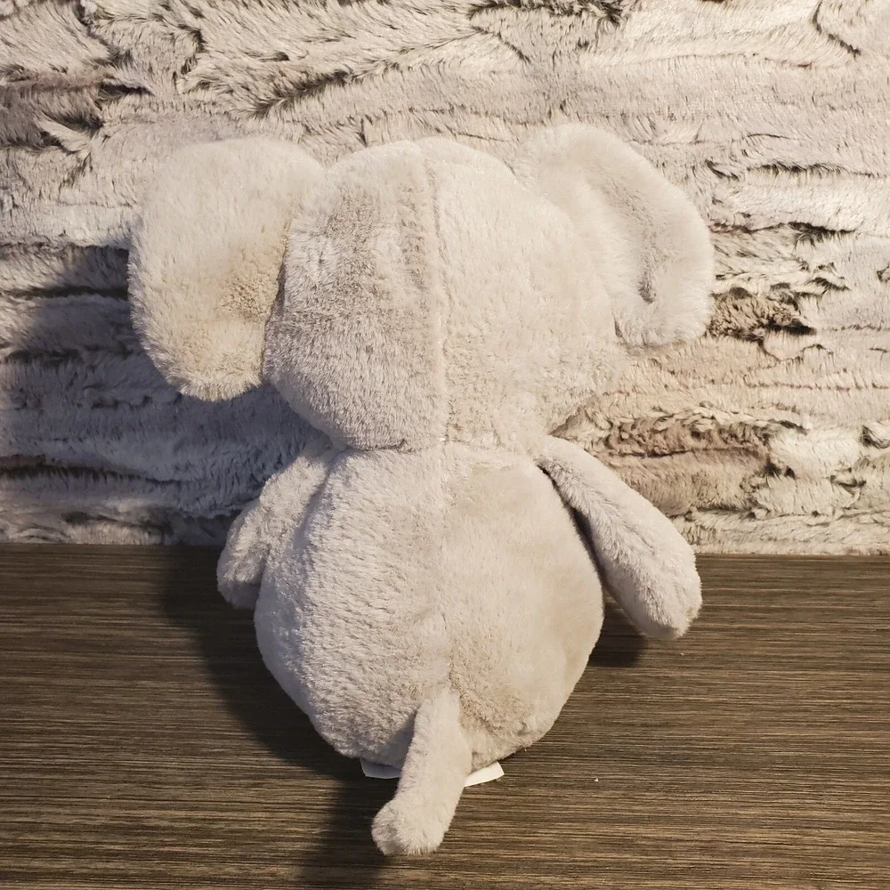 Kellytoy Gray Grey Elephant Crinkle Ear Rattle Plush 12